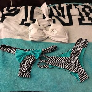 DollBoxx bikini reversible Med Top Lg bottoms